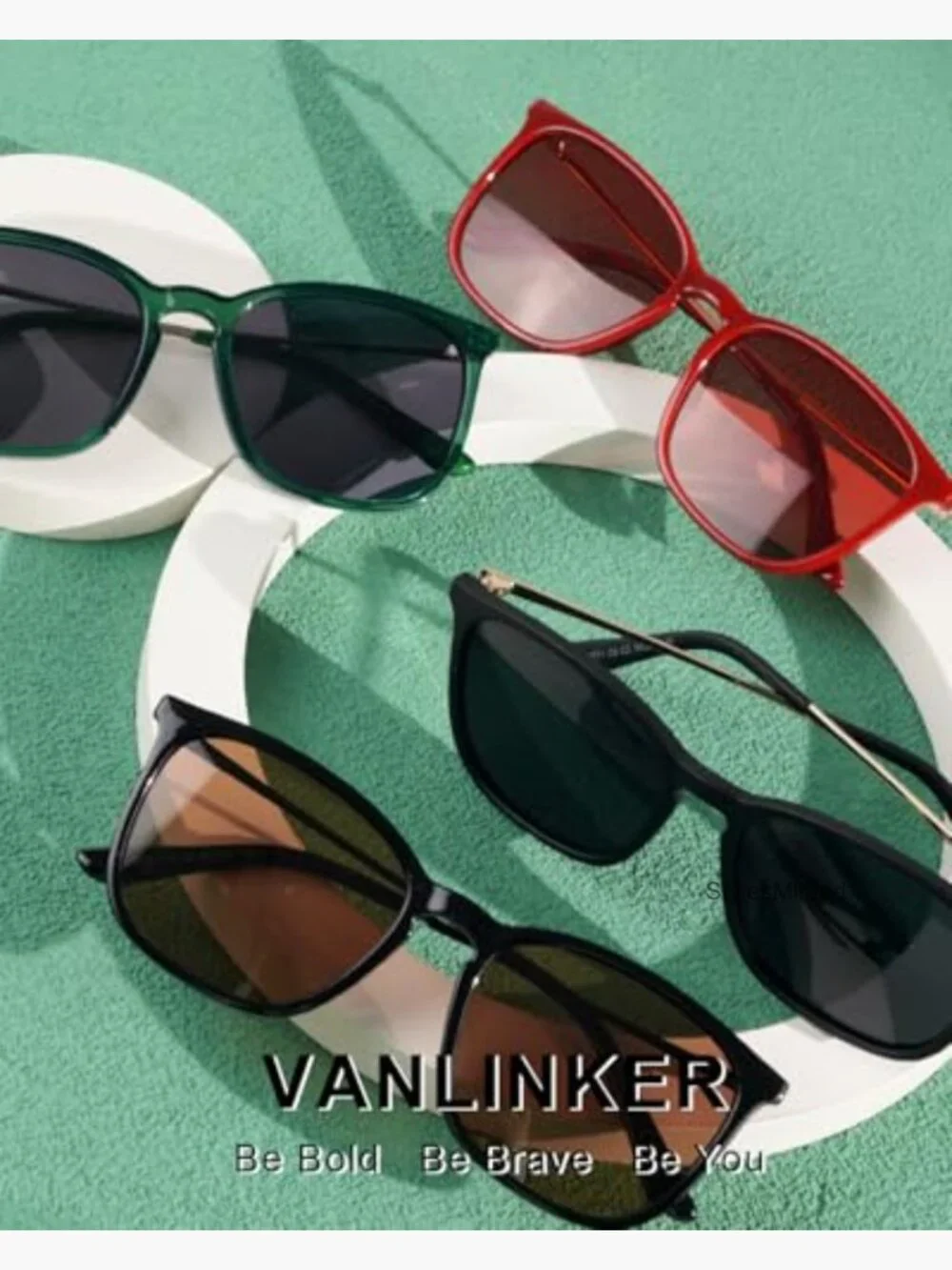 Vintage Square Polarized Sunglasses Men Women Classic Trendy Rectangle Metal